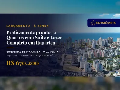 Apartamento com 2 Quartos à venda, 54m² no Coqueiral de Itaparica, Vila Velha