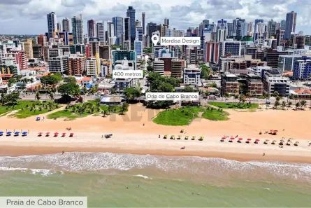Flat com 2 Quartos à venda, 65m² no Cabo Branco, João Pessoa