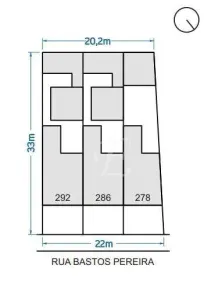 Lote/Terreno à venda, 696m² no Vila Nova Conceição, São Paulo