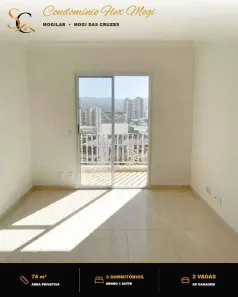 Apartamento com 3 Quartos à venda, 74m² no Vila Mogilar, Mogi das Cruzes