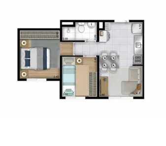 Apartamento com 2 Quartos para alugar, 355m² no Vila Cláudia, São Paulo