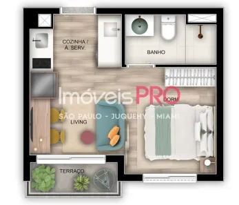 Apartamento com 1 Quarto à venda, 24m² no Vila Olímpia, São Paulo