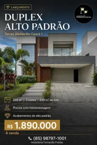 Casa de Condomínio com 3 Quartos à venda, 254m² no Cidade Alpha, Eusébio