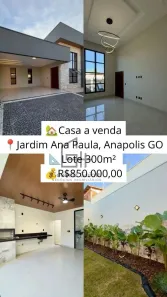 Casa com 3 Quartos à venda, 161m² no Jardim Ana Paula, Anápolis