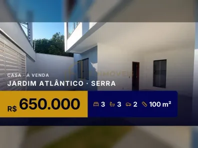 Casa com 3 Quartos à venda, 100m² no Jardim Atlântico, Serra