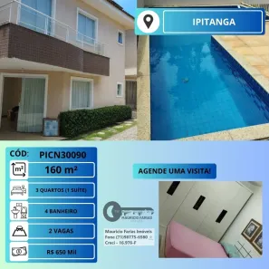 Casa com 3 Quartos à venda, 160m² no Ipitanga, Lauro de Freitas