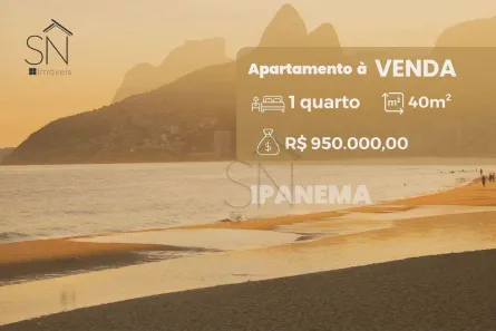 Apartamento com 1 Quarto à venda, 40m² no Ipanema, Rio de Janeiro