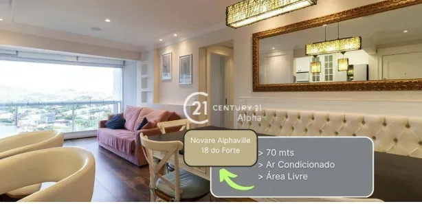 Apartamento com 2 Quartos para alugar, 70m² no Melville Empresarial I e II, Barueri