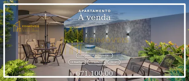 Apartamento com 2 Quartos à venda, 56m² no Coqueiral de Itaparica, Vila Velha