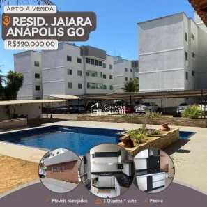 Apartamento com 3 Quartos à venda, 77m² no Vila Jayara, Anápolis