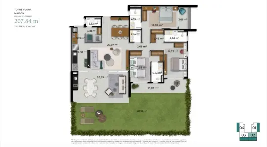 Apartamento com 4 Quartos à venda, 206m² no Porto das Dunas, Aquiraz