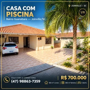 Casa com 3 Quartos à venda, 160m² no Guanabara, Joinville