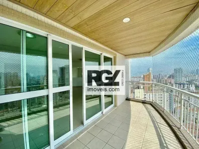 Apartamento com 3 Quartos para alugar, 199m² no Ponta da Praia, Santos