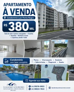 Apartamento com 2 Quartos à venda, 48m² no Ponta Negra, Manaus