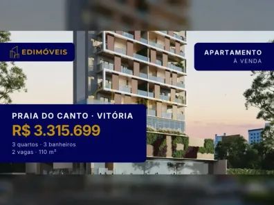 Apartamento com 3 Quartos à venda, 110m² no Praia do Canto, Vitória