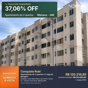 Apartamento com 2 Quartos à venda, 41m² no Colônia Terra Nova, Manaus