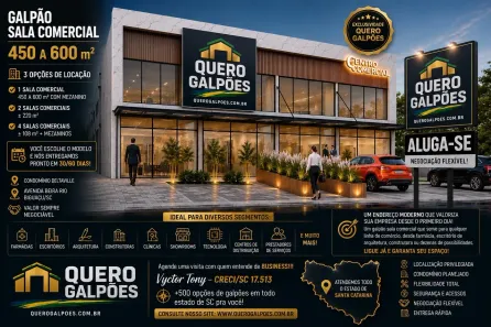 Galpão/Depósito/Armazém para alugar, 450m² no Beira Rio, Biguaçu