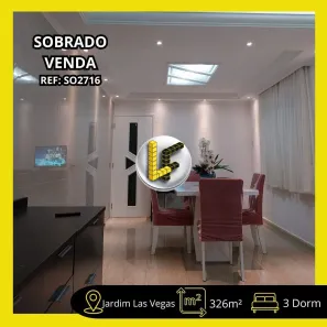 Sobrado com 3 Quartos à venda, 326m² no Jardim Las Vegas, Santo André