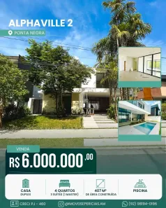 Sobrado com 4 Quartos à venda, 407m² no Ponta Negra, Manaus
