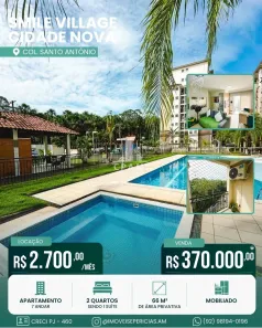Apartamento com 2 Quartos para venda ou aluguel, 66m² no Monte das Oliveiras, Manaus