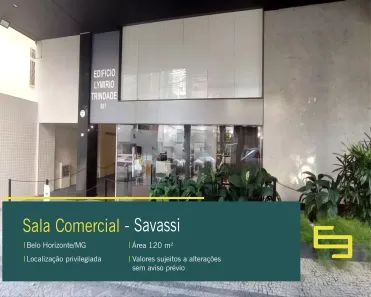 Sala Comercial à venda, 121m² no Savassi, Belo Horizonte