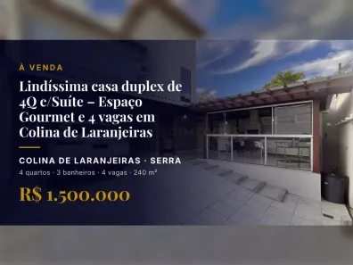 Casa com 4 Quartos à venda, 240m² no Colina de Laranjeiras, Serra