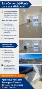 Sala Comercial para alugar, 36m² no Ponta da Praia, Santos
