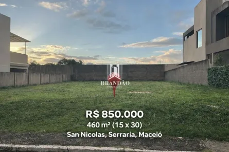 Lote/Terreno à venda, 460m² no Serraria, Maceió