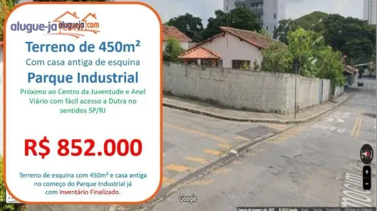Lote/Terreno à venda, 450m² no Parque Industrial, São José dos Campos
