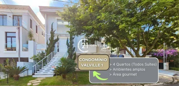 Casa de Condomínio com 4 Quartos para venda ou aluguel, 407m² no Alphaville, Santana de Parnaíba