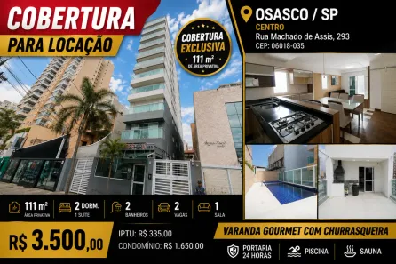 Apartamento com 2 Quartos para alugar, 111m² no Centro, Osasco