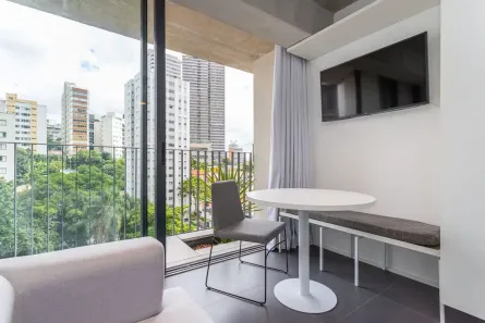 Apartamento com 1 Quarto para alugar, 28m² no Jardim das Bandeiras, São Paulo