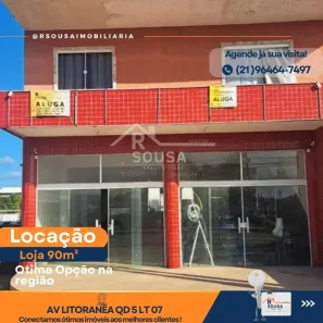 Ponto Comercial para alugar, 90m² no Barra Nova, Saquarema