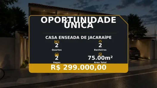 Casa com 2 Quartos à venda, 75m² no Enseada de Jacaraípe, Serra