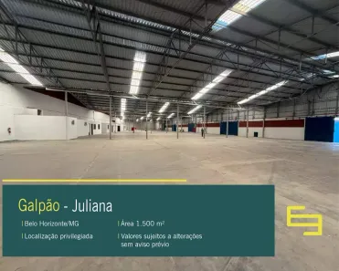 Galpão/Depósito/Armazém para alugar, 1500m² no Juliana, Belo Horizonte