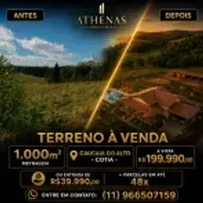 Lote/Terreno à venda, 1000m² no Centro (Caucaia do Alto), Cotia
