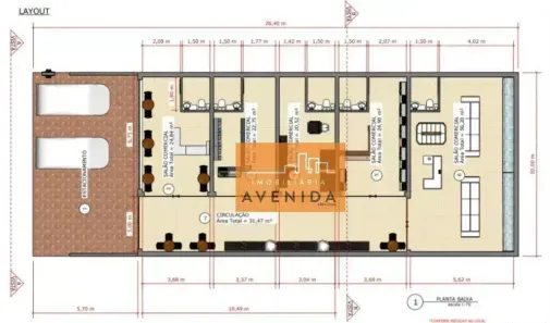 Sala Comercial para alugar, 23m² no Jardim de Itapoan, Paulínia