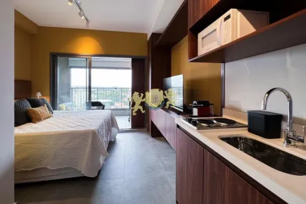 Apartamento com 1 Quarto para alugar, 28m² no Indianópolis, São Paulo