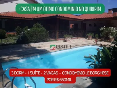 Casa de Condomínio com 3 Quartos à venda, 150m² no Quiririm, Taubaté
