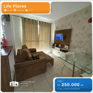 Apartamento com 1 Quarto à venda, 50m² no Flores, Manaus