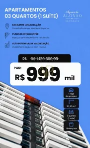 Apartamento com 3 Quartos à venda, 92m² no Kobrasol, São José