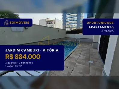 Apartamento com 3 Quartos à venda, 80m² no Jardim Camburi, Vitória