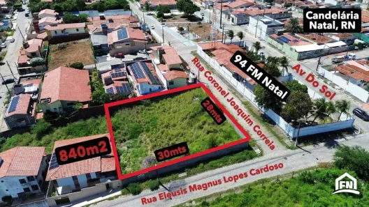 Lote/Terreno à venda, 840m² no Candelária, Natal