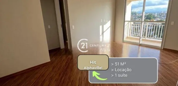 Apartamento com 1 Quarto para alugar, 51m² no Melville Empresarial I e II, Barueri