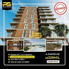 Apartamento com 1 Quarto à venda, 29m² no Ponta de Matos, Cabedelo