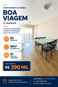 Apartamento com 2 Quartos à venda, 84m² no Boa Viagem, Recife
