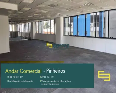 Sala Comercial para alugar, 132m² no Jardim Paulistano, São Paulo