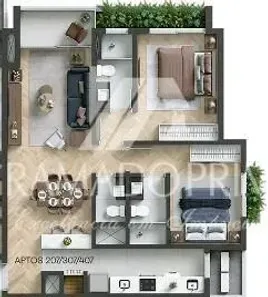 Apartamento com 1 Quarto à venda, 51m² no Quinta da Serra, Canela