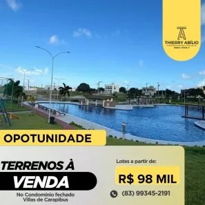 Lote/Terreno à venda, 240m² no Praia de Carapibus, Conde