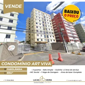 Apartamento com 3 Quartos à venda, 60m² no Farolândia, Aracaju